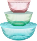 Pyrex Colors Tinted 3-Pack Nesting Glass Mixing Bowls with Lids