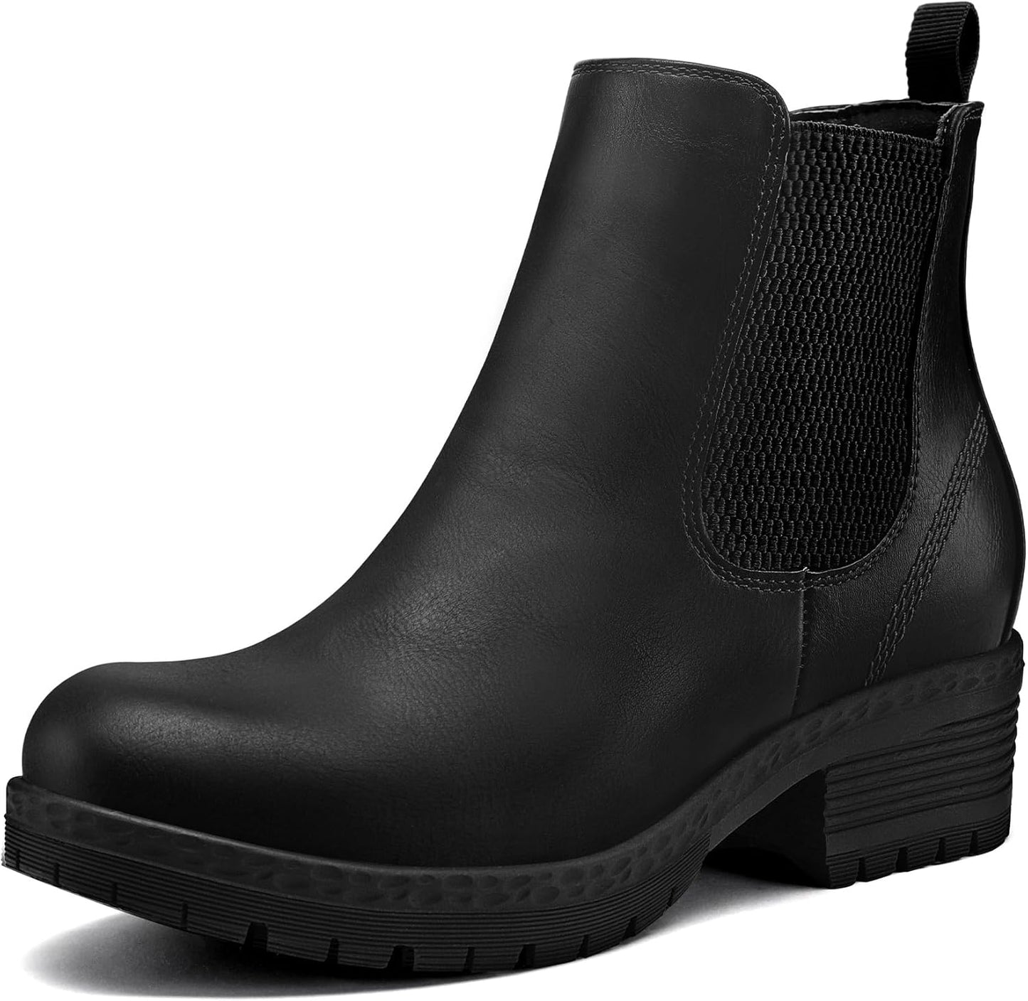 Stylish Chelsea Ankle Boots with Chunky Block Low Heel Design