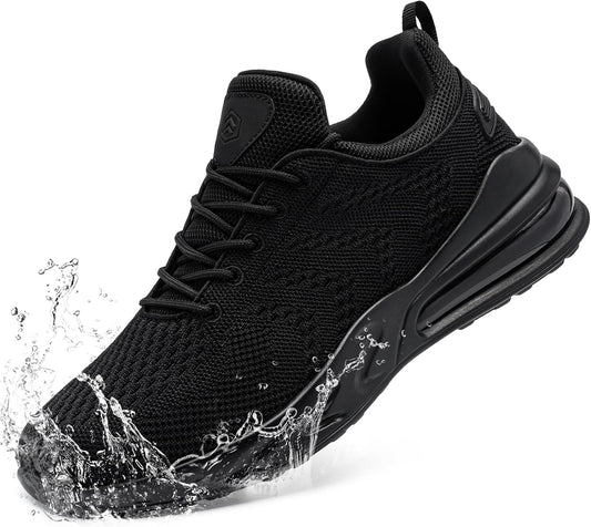 LARNMERN Mens Non Slip Work Shoes for Comfort and Safety