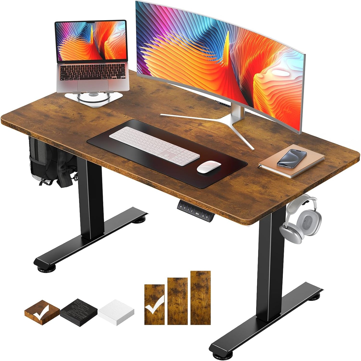 Veken Electric Standing Desk - Height Adjustable Workstation