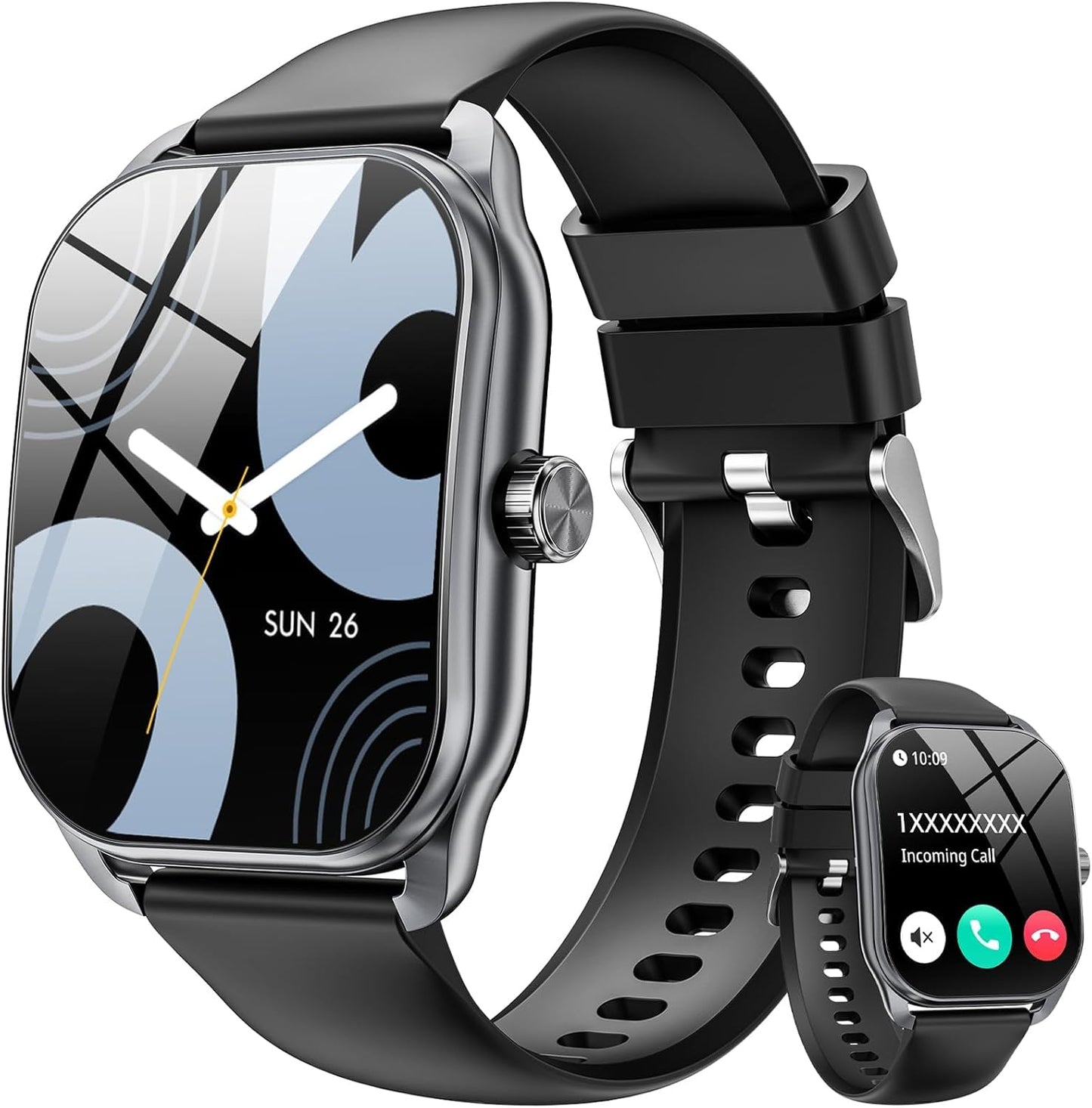 Curve Smart Watch: Answer/Make Calls, Heart Rate Monitor, 120+ Sports Modes