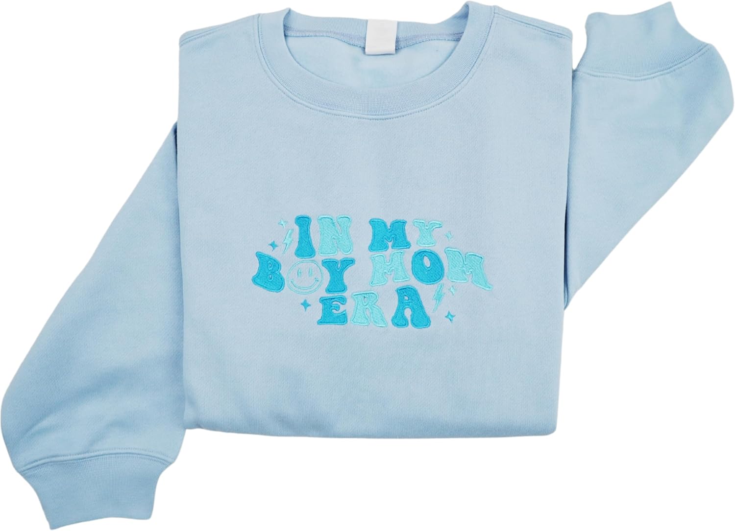 Boy Mom Crewneck Sweatshirt - Embroidered Love