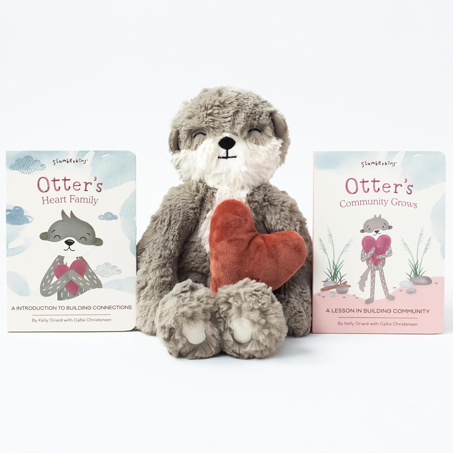 Slumberkins 14in Otter Kin Plush & Board Books Set for Kids