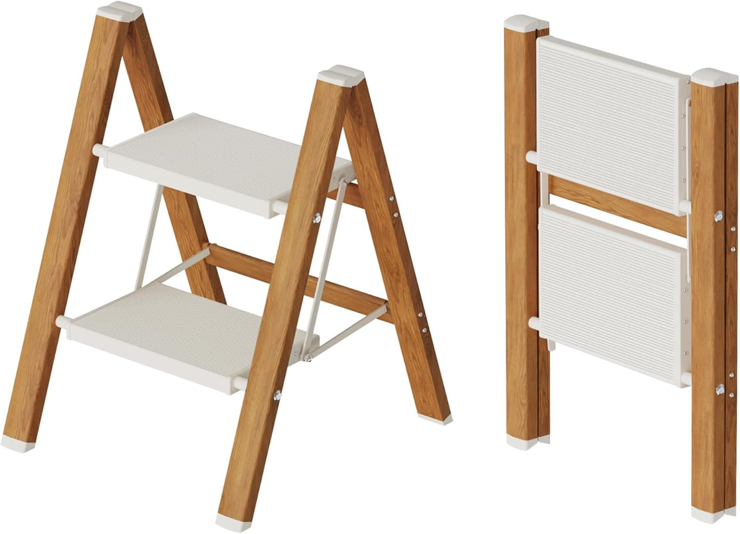 2 Step Lightweight Aluminum Folding Ladder for Home and Office
