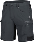 Mens Hiking Cargo Shorts 10in with Zipper Pockets - Quick Dry
