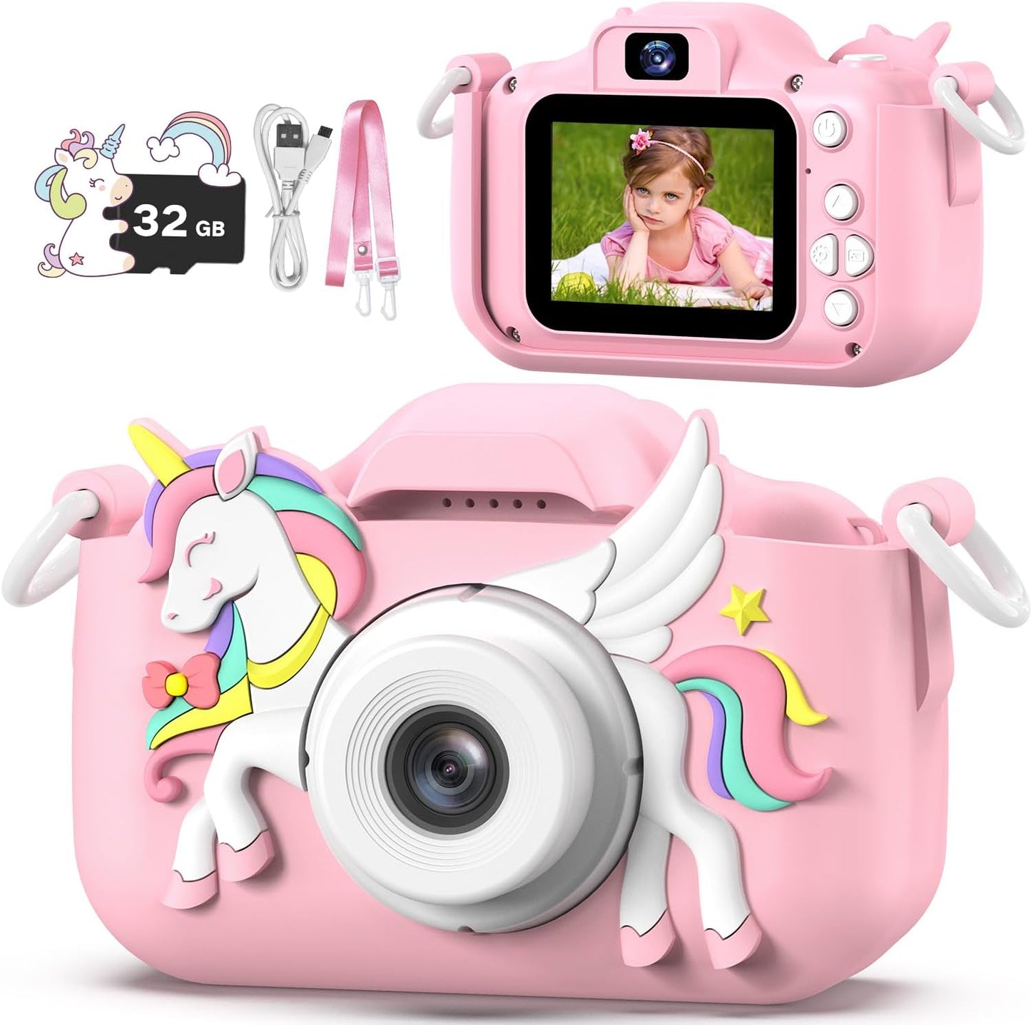 Masterbee 1080P HD Kids Camera - Fun Gift for Girls!