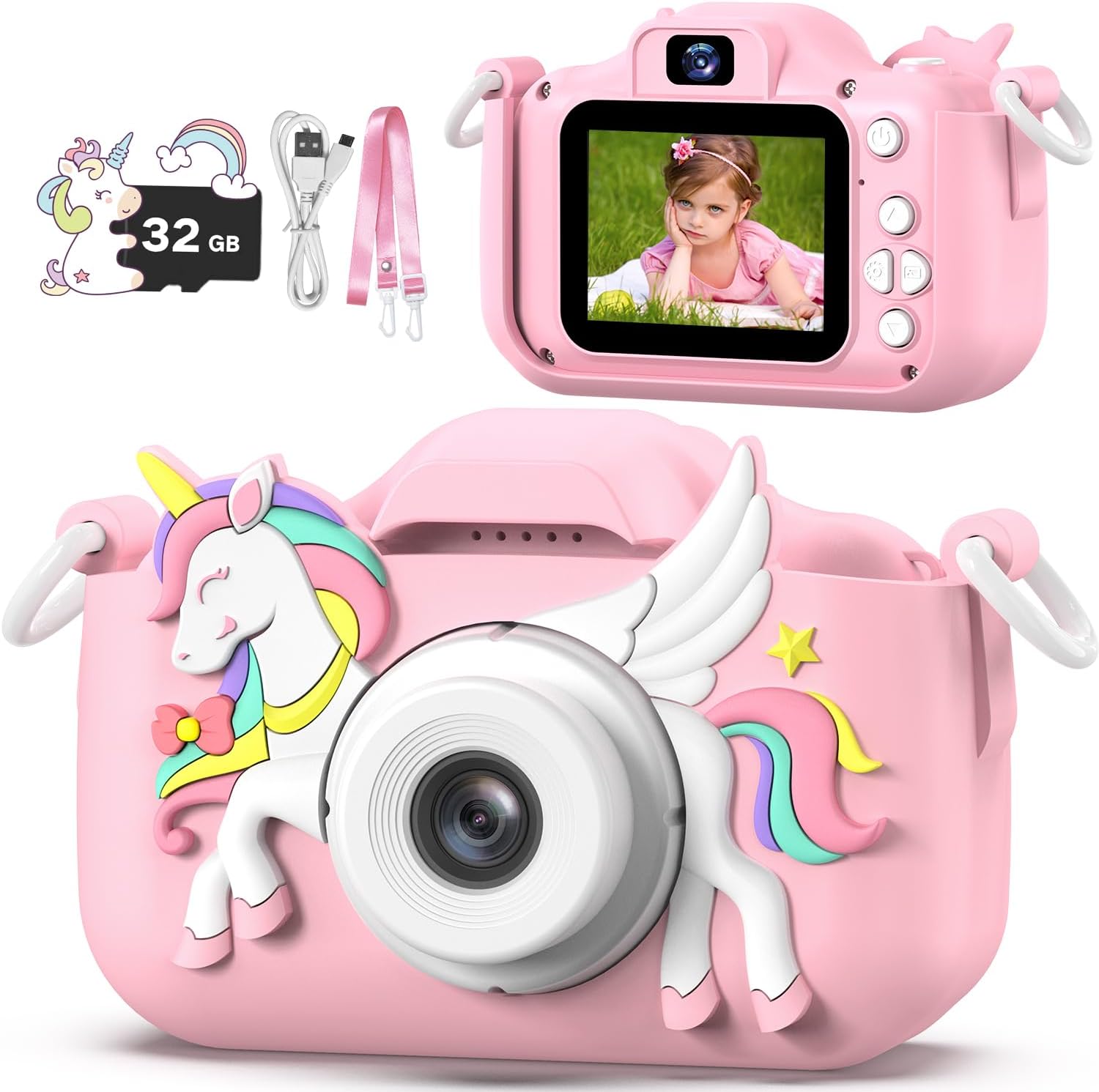 Masterbee 1080P HD Kids Camera - Fun Gift for Girls!