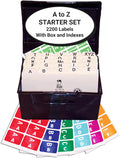 Alphabet Labels for File Folders - 2200 Durable Stickers Set