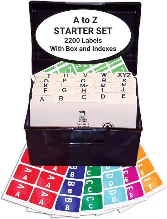 Alphabet Labels for File Folders - 2200 Durable Stickers Set