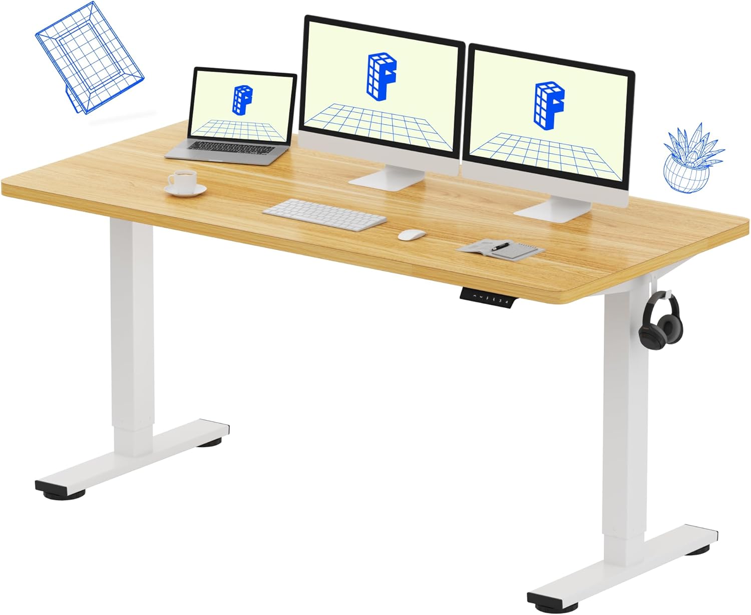FLEXISPOT EN1 Electric Height Adjustable Standing Desk for Home Office
