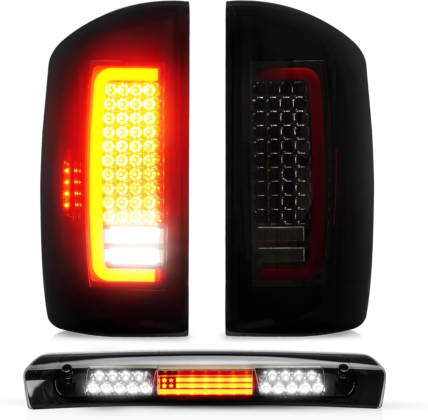 Tresound Tail Light and 3rd Brake Cargo Lamp for Dodge Ram
