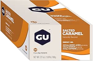 GU Energy Original Sports Nutrition Gel, Salted Caramel Flavor