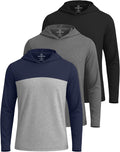 Men's Dry Fit Fishing Hoodies Long Sleeve Pullover 3 Piece Set