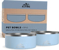Set of 2 Stainless Steel Dog Bowls for Food and Water Station