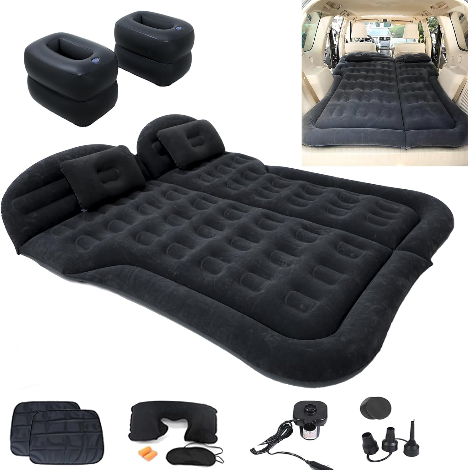 Inflatable SUV Air Mattress for Comfortable Car Camping Travel