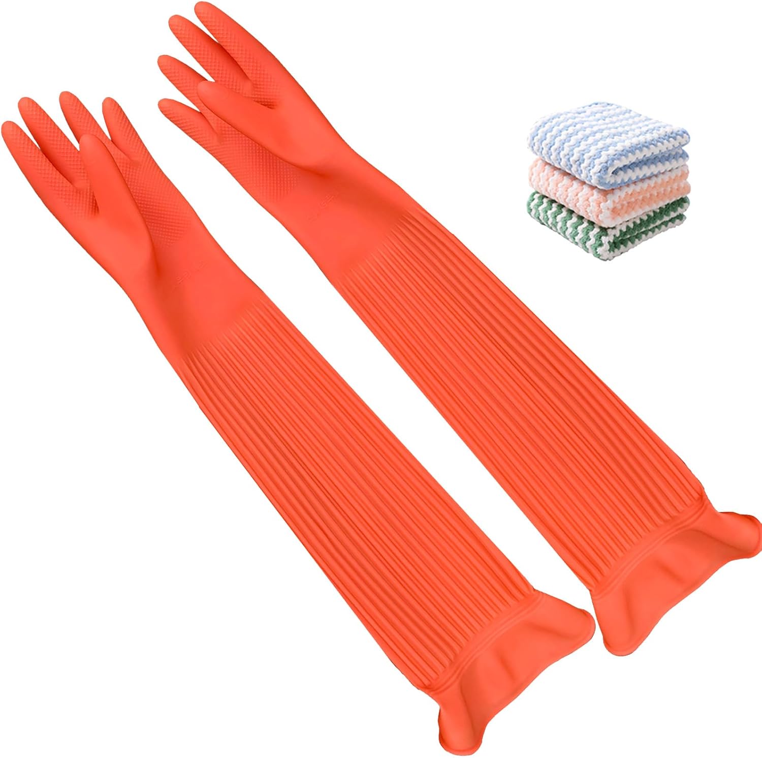 Extra Long Kitchen Gloves for Easy Dish Washing!