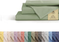 100% Cotton Percale Sheets King Size Sage - Crisp, Deep Pocket