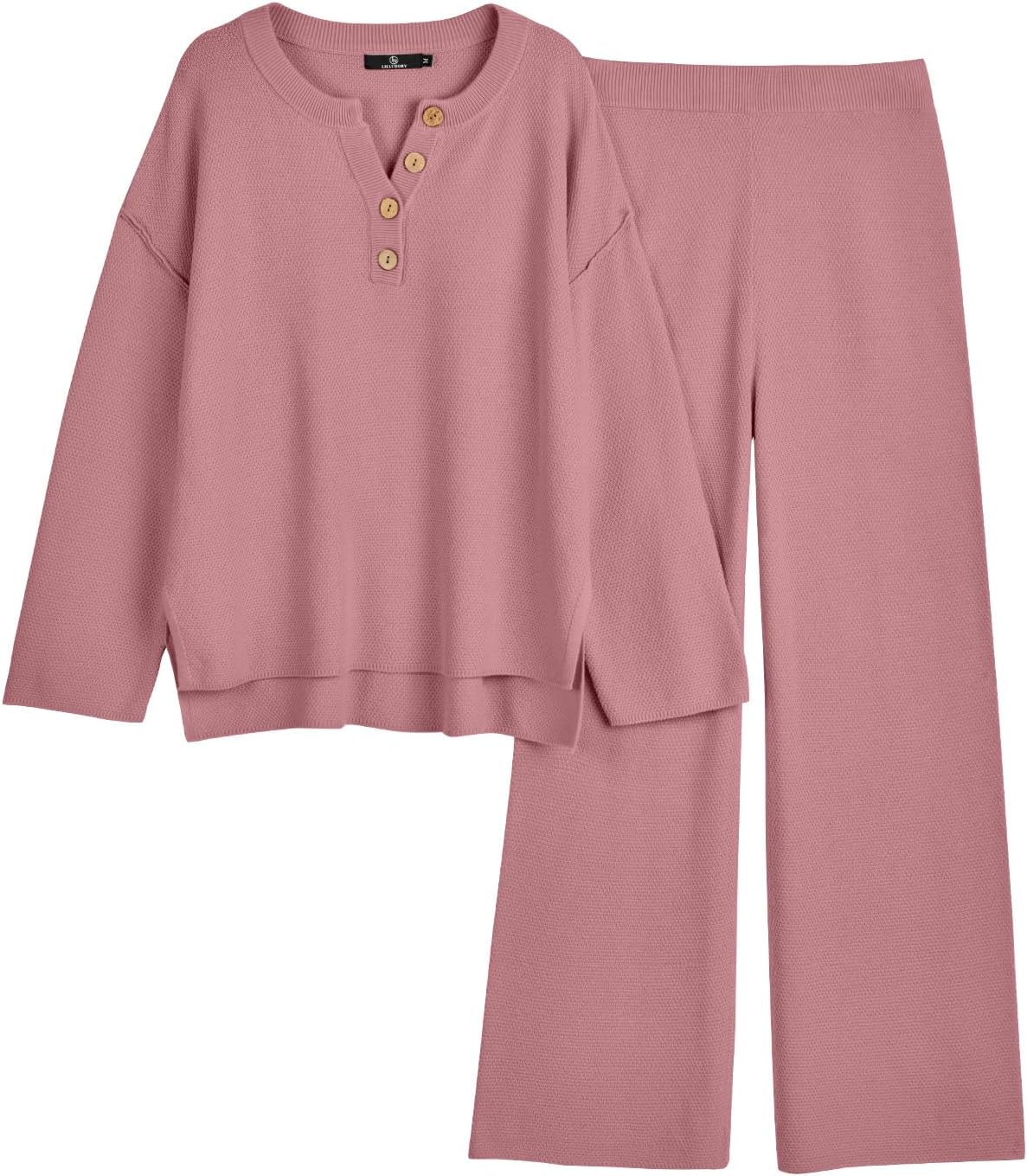 LILLUSORY Women's Cozy Knit Lounge Sets for Effortless Style