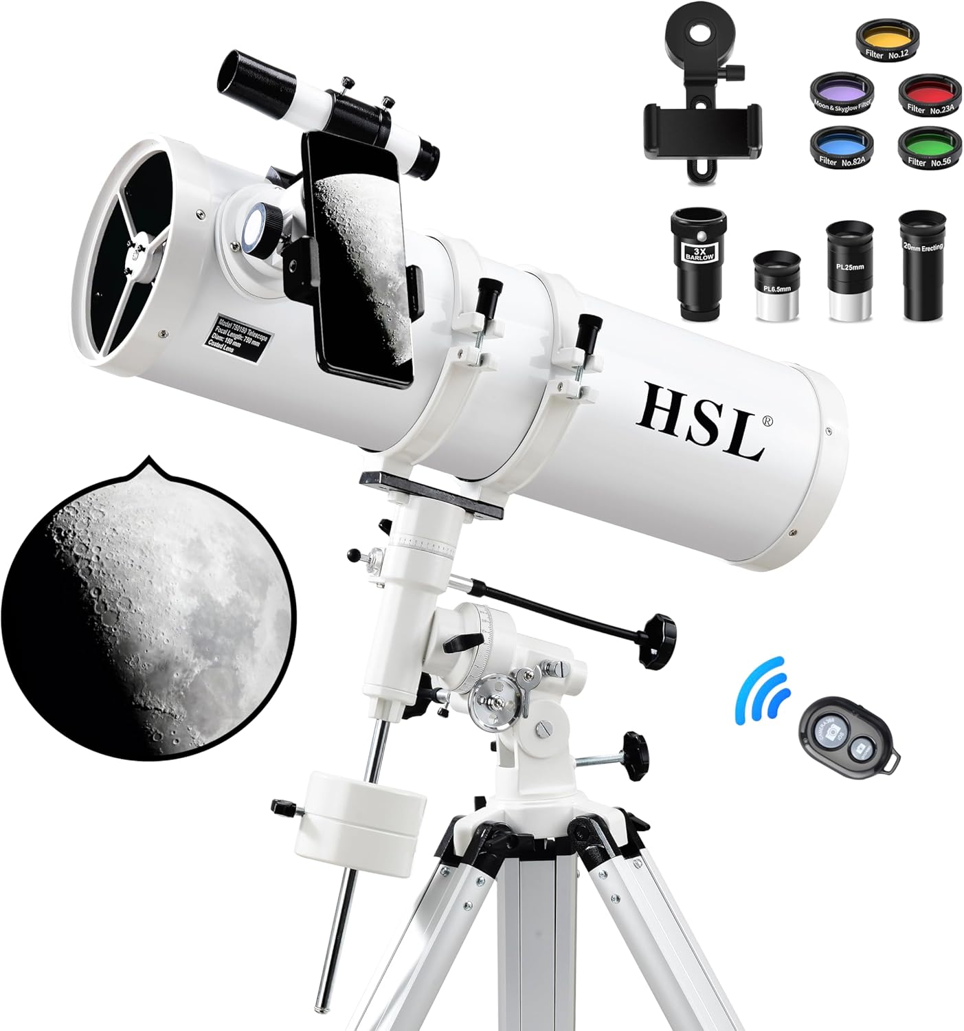 HSL 150EQ Astronomical Reflector Telescope for Adults Astronomy