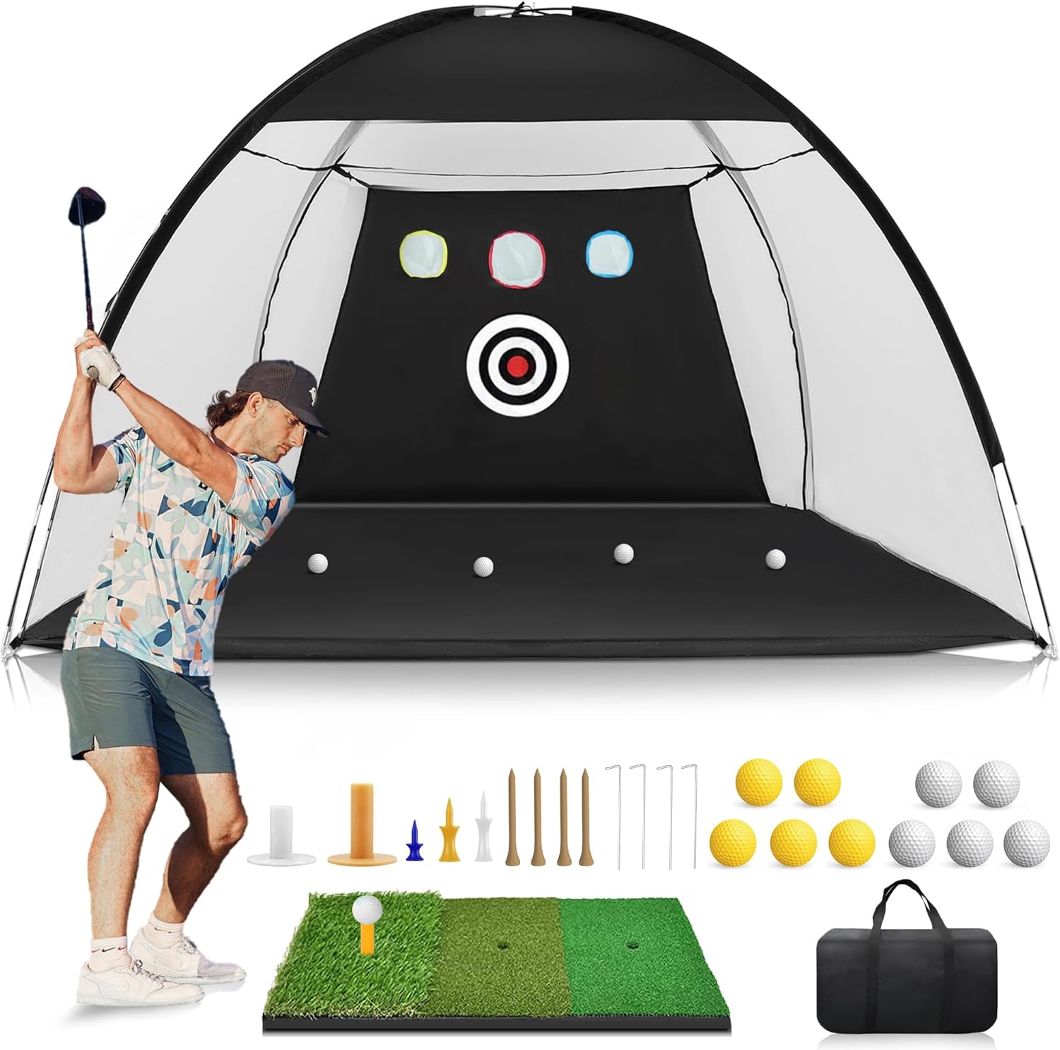 Improve Your Swing: 10x7ft Golf Practice Set