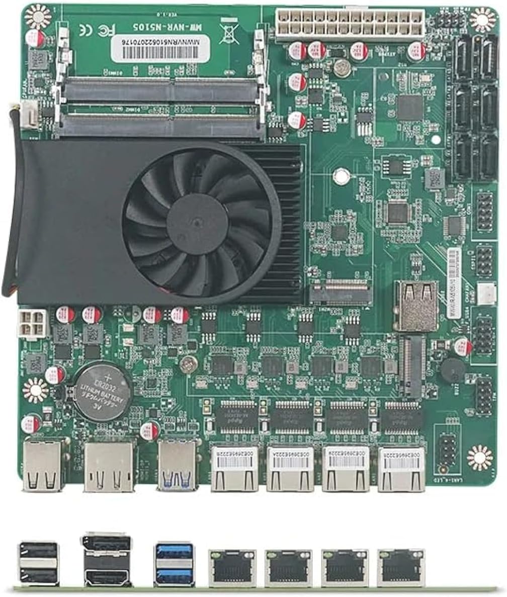 NAS Motherboard N5105 with 2.5GbE LAN and Dual M.2 NVMe Support
