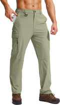 Men's Hiking Cargo Pants with Multi Pockets - Water Resistant Quick