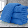 Blue Hand Towels 4 Pack 18x28 in - Soft Quick Dry Luxury