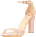 Ankis 4in High Heel Sandals for Women Nude Black Clear - Strappy Open