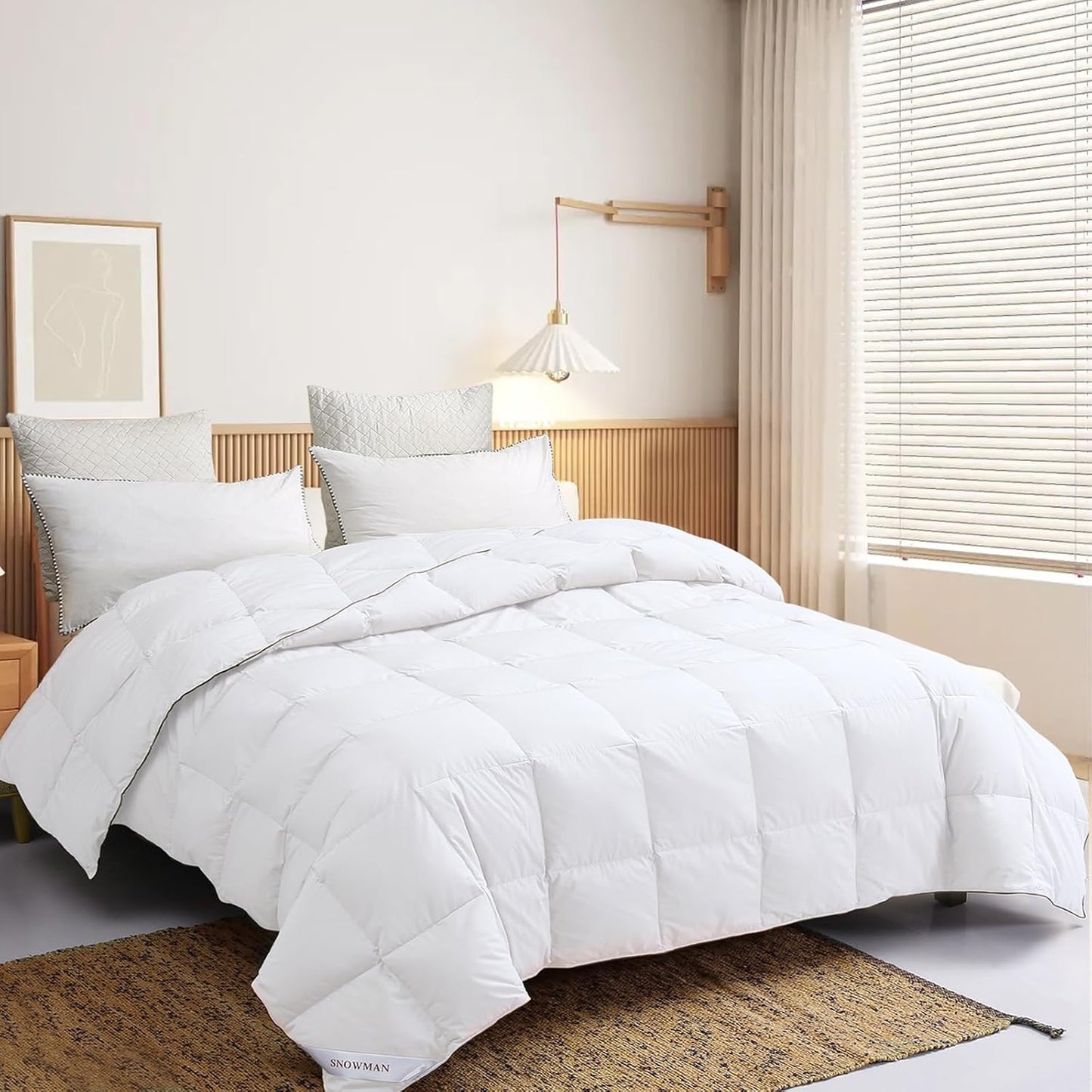 Extra-Soft Down Blanket Queen for Hot Sleepers, 90x90in