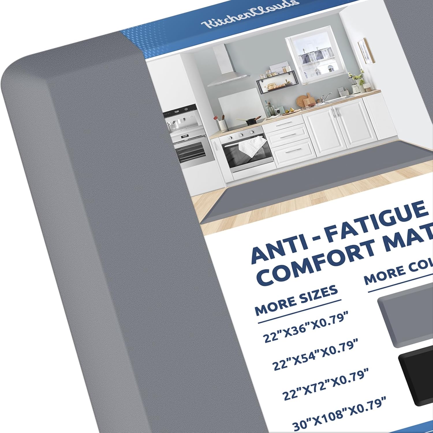 KitchenClouds Anti Fatigue Kitchen Mat for Comfort and Support