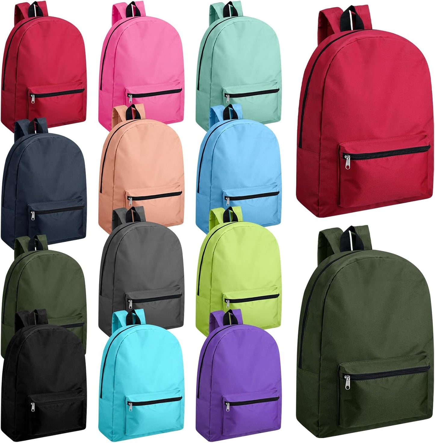 Amylove 12 Pack Backpack in Bulk for School and Travel Needs