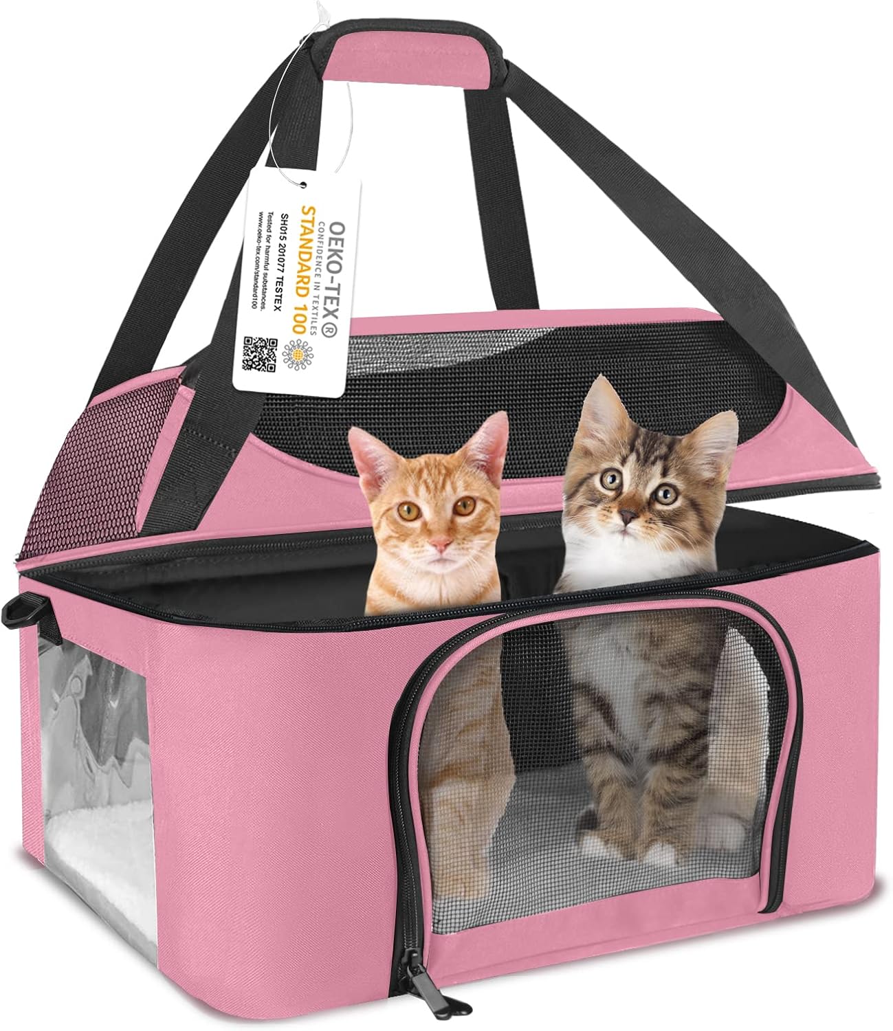 Soft-Sided Cat Carrier Bag for Travel - Portable & Breathable