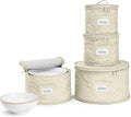 China Storage Containers Quilted 4-Piece Plate Carrier Set - Organized