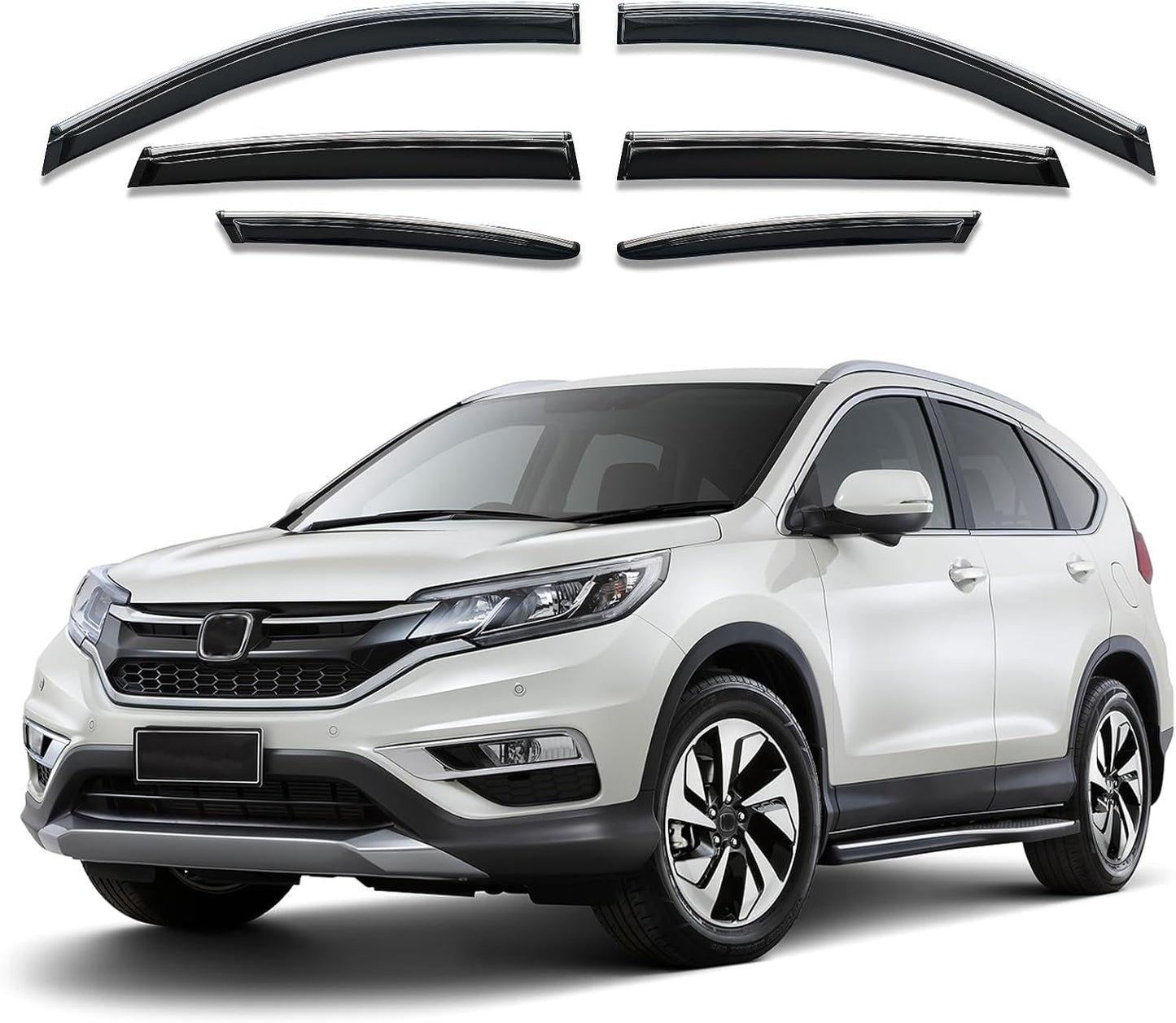 Shatterproof Out-Channel Window Deflectors for Honda CR-V