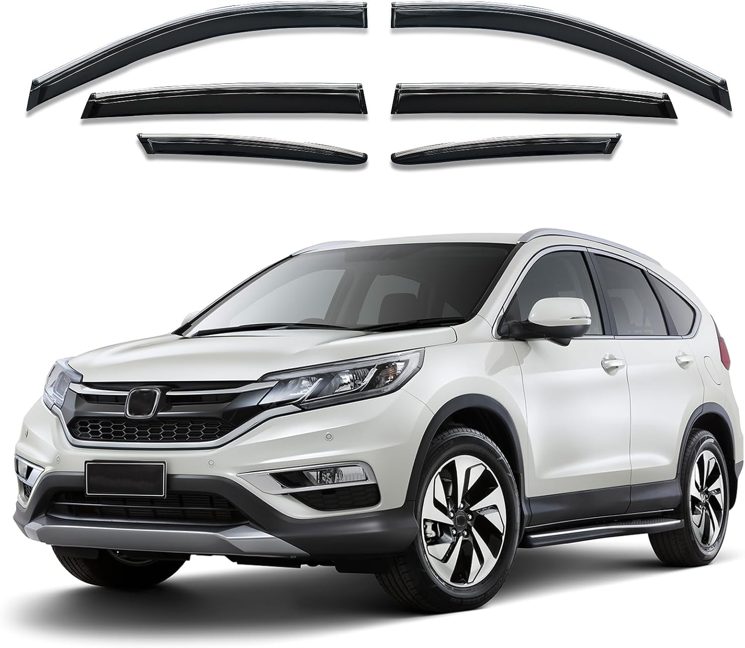 Shatterproof Out-Channel Window Deflectors for Honda CR-V