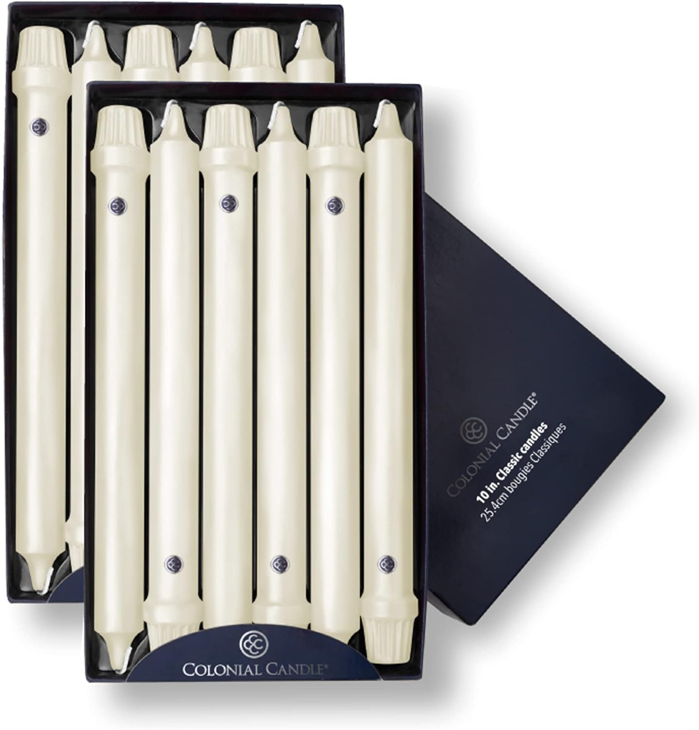 Elegant Ivory Taper Candles for Any Occasion - 10 In, Pack of 12