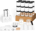 24 Pack 8OZ Thick Glass Jars with Metal Lids - Candle & Storage Set