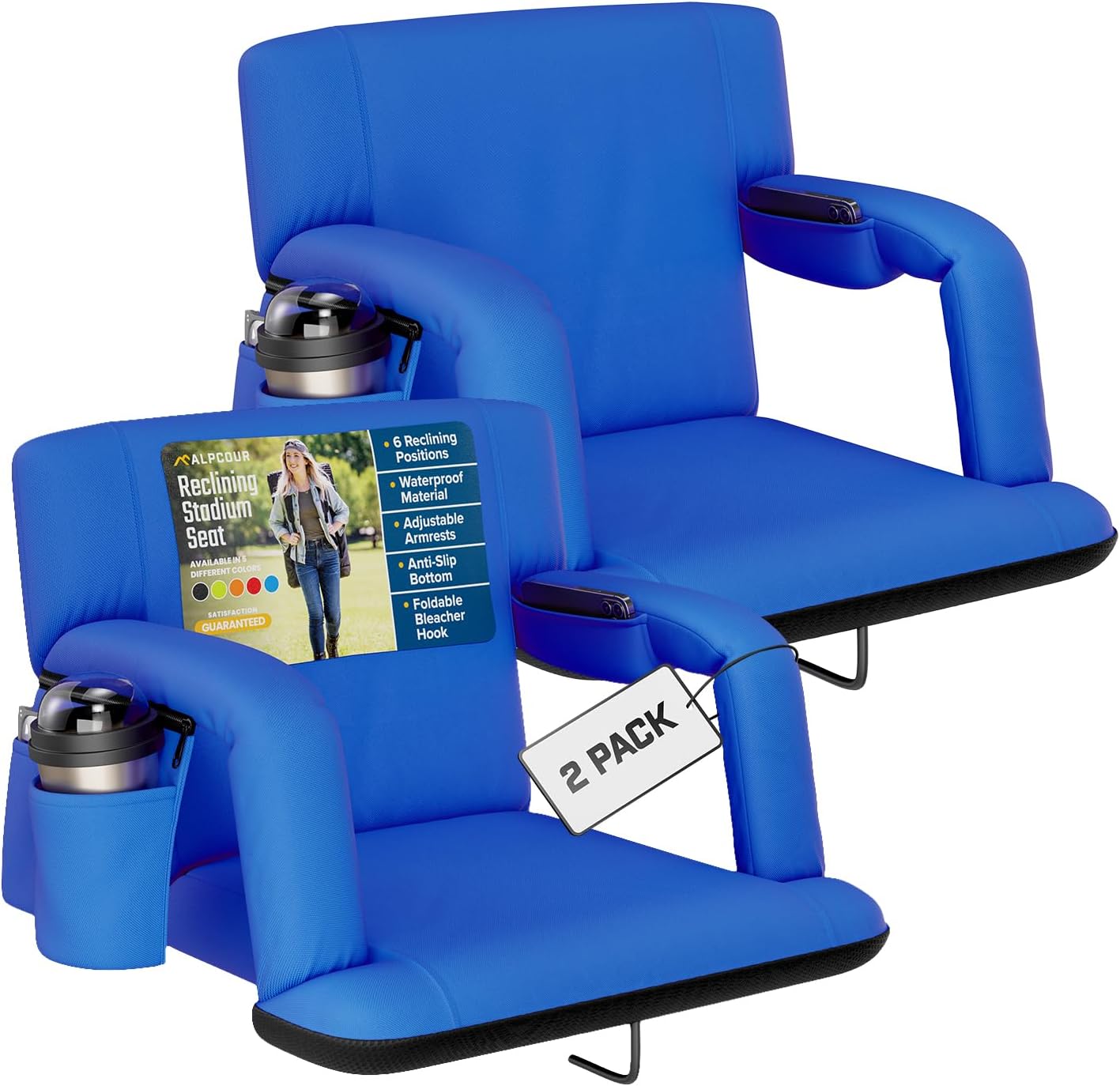 Alpcour Reclining Stadium Seat for Ultimate Comfort Outdoors
