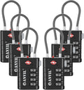 4 Digit Luggage Lock Black - TSA008 Core with Search Alert