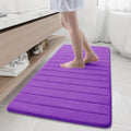 Memory Foam Bath Mat Runner 60 in x 24 in - Ultra Soft Purple