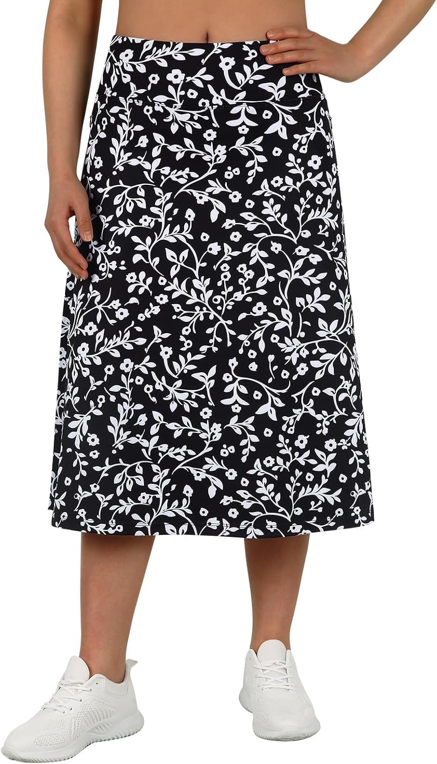 ANIVIVO Women's Midi Length Skorts with Pockets for Comfort