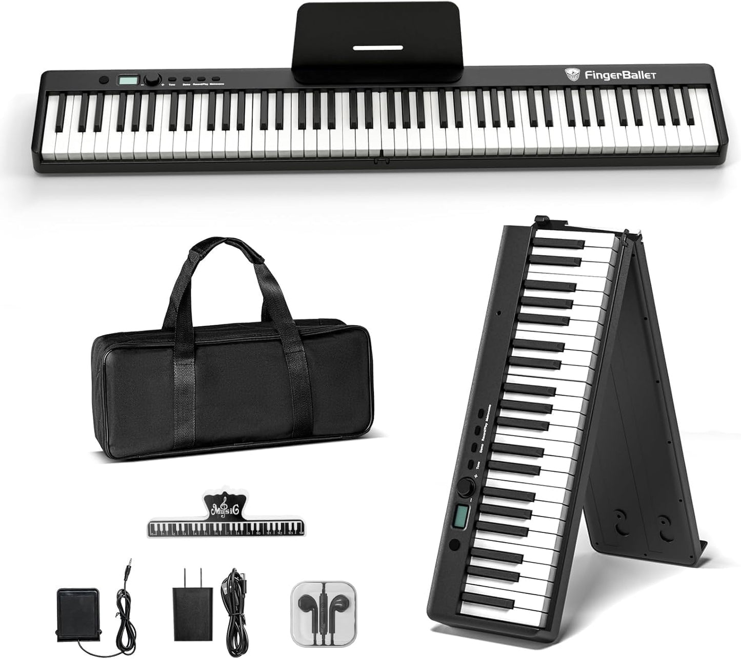 Foldable 88-Key Bluetooth Piano - FingerBallet