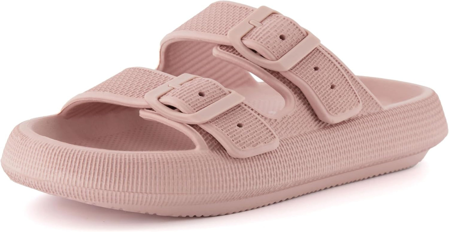CUSHIONAIRE Women's Fame Recovery Cloud Slide for Comfort