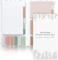 Aesthetic Pastel Sticky Notes Set of 528 with Tabs - Organized