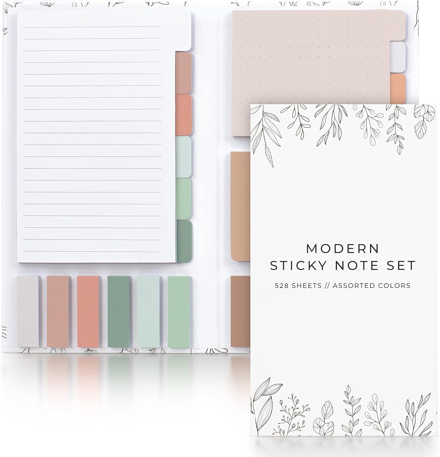 Pastel Sticky Notes Set - 528 Tabs, Bible Study - Sturdy Cover - ZICOTO