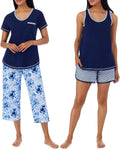 Carole Hochman Women's 4-Piece Cotton Pajama Set (Style 9XMG)