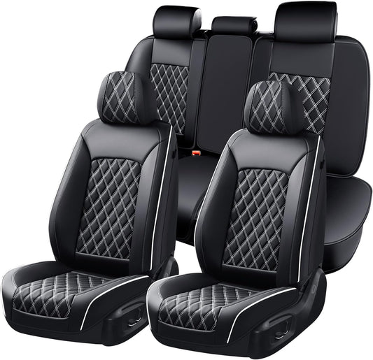 Universal Car Seat Cover Set - Waterproof Nappa Leather Design