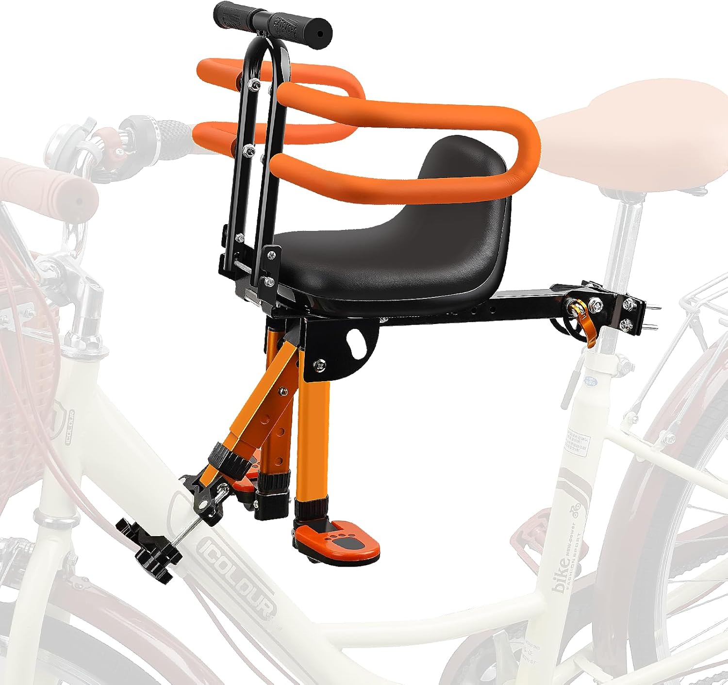 Kids Bike Seat with Handlebar Attachment for Safe Riding Fun