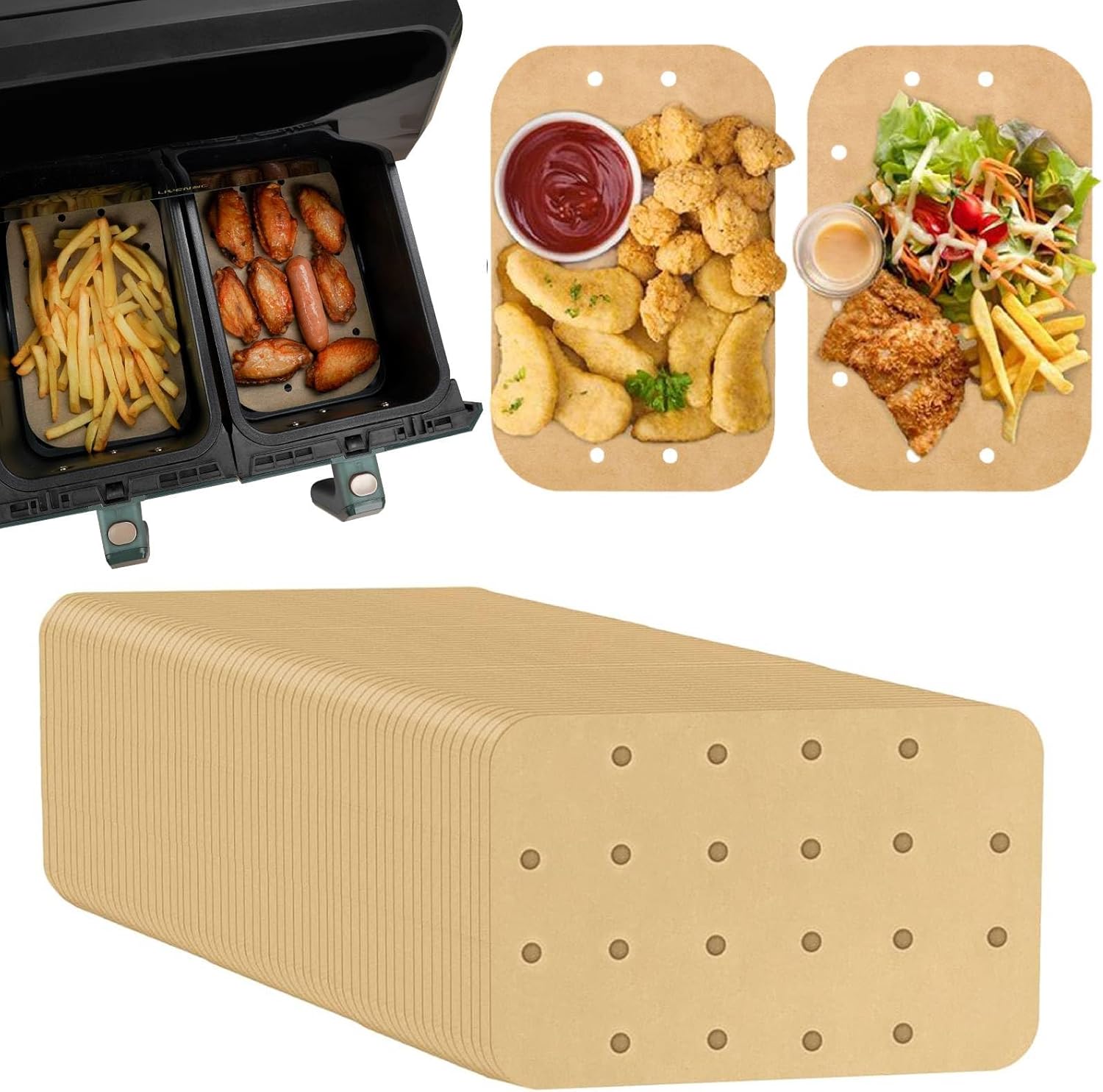 200 Disposable Air Fryer Liners for Easy Cooking