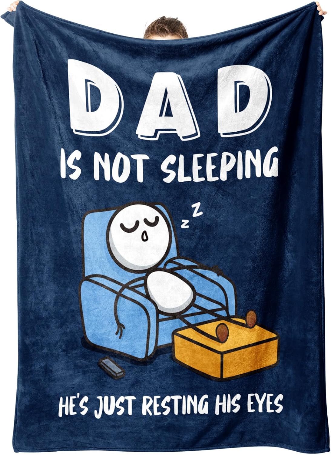 Funny Birthday Gifts for Dad Husband - Cozy Sleeping Blanket
